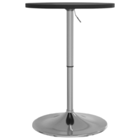 vidaXL fekete szerelt fa és krómozott acél bárasztal 50 x 50 x 90 cm (4007191)