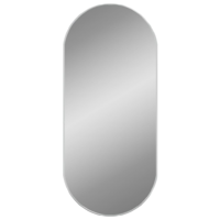 vidaXL ezüstszínű ovális falitükör 100x45 cm (348194)