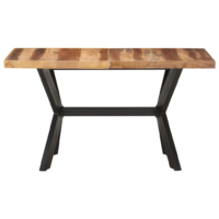 vidaXL tömör fa étkezőasztal mézszínű felülettel 140 x 70 x 75 cm (321546)