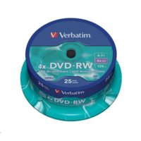 Verbatim Verbatim DVD-RW Matt Silver 4,7 GB 25 dB (43639)