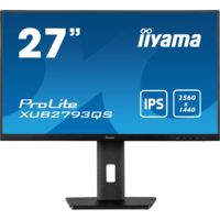 iiyama iiyama ProLite XUB2793QS-B1 számítógép monitor 68,6 cm (27") 2560 x 1440 pixelek Wide Quad HD LED Fekete (XUB2793QS-B1)