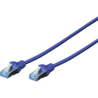 Digitus RJ45-ös patch kábel, hálózati LAN kábel CAT 5e SF/UTP (1x RJ45 dugó - 1x RJ45 dugó) 3 m Kék Digitus 972407 (DK-1531-030/B)