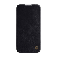 Nillkin Nillkin Qin Pro Leather iPhone 14 Plus hátlap tok fekete (038420) (NI038420)