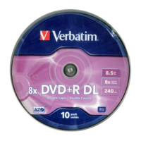 Verbatim Verbatim 43666 írható DVD 8,5 GB DVD+R DL 10 dB (43666)