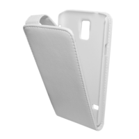 gigapack Tok álló, bőr hatású (FLIP, lefelé nyíló) FEHÉR [Samsung Galaxy S5 (SM-G900)] (5996457429608)