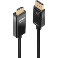 Lindy Lindy 40924 video átalakító kábel 0,5 M DisplayPort HDMI A-típus (Standard) Fekete (40924)