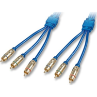 Lindy Lindy 10m Component Video Cable komponens (YPbPr) videó kábel 3 x RCA Kék