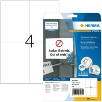 HERMA HERMA Etiketten A4 weiß 105x148 mm ablösbar Papier 100 St. (5082)