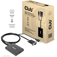 Club 3D CLUB3D CAC-1720 video átalakító kábel 0,6 M HDMI A-típus (Standard) VGA (D-Sub) + USB Fekete (CAC-1720)