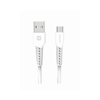 Swissten Swissten 71505521 Basic USB Type-A apa - Micro USB Type-B apa Adat és töltő kábel - Fehér (1m) (71505521)