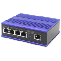 Digitus DIGITUS Switch Ind. 4-Port 10/100 30W PoE Unmanaged blau (DN-650107)