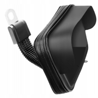 gigapack Kerékpáros és motoros telefontartó (tükörre, 360°-ban forgatható, por és vízálló cipzáras tok, napellenző, 5.5") FEKETE (GP-95792)