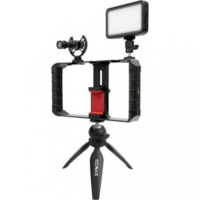 Synco Synco Vlogger Kit 1 vlogging szett okostelefonokhoz, mikrofon, LED, mini állvány, mobiltelefon cage (SY-VKIT-1)