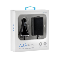 Blue Star BlueStar 4xUSB autós töltő 1,8m-es kábellel 7,3A (BS376077) (BS376077)