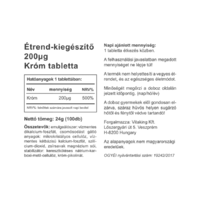 N/A Króm pikolinát 200mcg - 100 tabletta - Vitaking (HMLY-VK5999561251028)