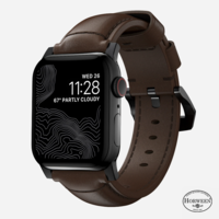 Nomad Nomad Traditional Band Apple Watch S4/S5/S6/S7/S8/S9/SE/Ultra Bőr zsíj 42/44/45/49mm - Barna/Fekete (NM1A4RBT00)