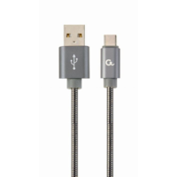 Gembird Gembird USB Type-C - USB-A adat- és töltőkábel 2m metálszürke (CC-USB2S-AMCM-2M-BG) (CC-USB2S-AMCM-2M-BG)