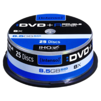 Intenso DVD+R Intenso 8,5GB 25pcs Cakebox DOUBLE LAYER 8x retail (4311144)