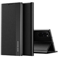 Wooze Huawei Honor Magic 4 Pro, Oldalra nyíló tok, stand, Wooze Silver Line, fekete (122680)