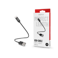 Hama HAMA USB-A - Type-C adat- és töltőkábel 20 cm-es vezetékkel - HAMA USB-A - USB-CCable - fekete (201600)