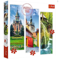 Trefl Trefl Románia nevezetességei - 3 x 300 darabos puzzle (93042) (T93042)