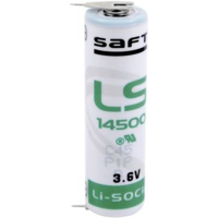 Saft AA lítium ceruzaelem, forrasztható, 3,6V 2600 mAh, forrfüles, 14,5 x 50 mm, Saft LS145002PF (LS145002PF)