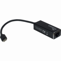 Inter-Tech KAB Adapter USB-C > Gigabit Lan RJ45 1000 MBit/s Inter-Tech Black (88885438)