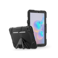 Haffner Samsung P610/P615 Galaxy Tab S6 Lite 10.4 ütésálló tablet tok 360 fokos védelemmel, kijelzővédő üveggel - Survive - fekete (ECO csomagolás) (FN0229)