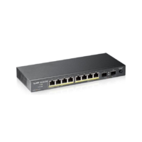 Zyxel ZyXEL GS1100-10HP Gigabit Unmanaged PoE Switch - Fekete (GS1100-10HP-EU0101F)