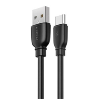 Remax Remax Suji Pro USB-A - USB-C kábel 2.4A 1m fekete (RC-138a Black) (RC-138a Black)