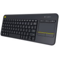 LOGITECH LOGITECH Wireless Touch Keyboard K400 Plus - INTNL - US International layout - Fekete - Bontott termék
