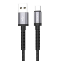 Foneng Foneng X83 USB-A - USB-C töltőkábel 1m fekete-ezüst (6970462518464) (6970462518464)