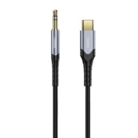 Remax Remax Soundy RC-C015a USB-C - Aux mini jack kábel 3.5mm fekete (RC-C015a) (RC-C015a)