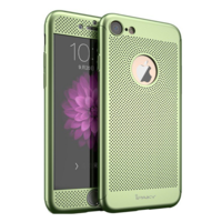 iPaky IPAKY műanyag telefonvédő (előlap védelem, lyukacsos minta, logo kivágás + edzett üveg) ZÖLD [Apple iPhone 8 4.7] (5996457721825)