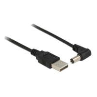 Delock Delock 83578 USB táp - DC 5.5 x 2.1 mm 90° (apa - apa) Tápkábel 1.5 m - Fekete (83578)