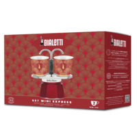 Bialetti Bialetti Mini Express szett Deco Glamour 2 személyes kávéfőző piros (4979) (4979)