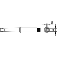 Weller Weller CT5A8 W61 pákához. Hosszú, kétoldalt csapott, lapított, véső formájú pákahegy, forrasztóhegy 1.6 mm (54200899)