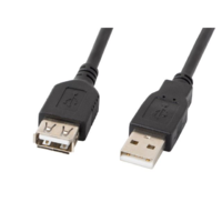 Lanberg Lanberg USB 2.0 AM-AF hosszabbító kábel 1.8m fekete (CA-USBE-10CC-0018-BK) (CA-USBE-10CC-0018-BK)