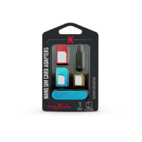 Maxlife Maxlife Nano és Micro SIM-kártya adapter (3 in 1) kiszedő szerszámmal (TF-0008)