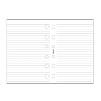 Filofax Filofax 95 x 171 mm Kalendárium vonalas betétlap - Fehér (30 lap) (FX-133008)