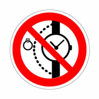 N/A Nyaklánc, óra, gyűrű viselése tilos! (DKRF-TIL-1289-1)