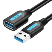 Vention Vention USB 3.0 hosszabító kábel 1,5m fekete (CBHBG) (CBHBG)