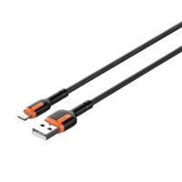 LDNIO LDNIO LS531 USB-A - lightning kábel 2.4 A 1m fekete-narancssárga (5905316143630) (LS531 lightning)