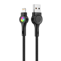 Vipfan Vipfan Colorful X08 USB-A - Lightning kábel 3A, 1.2m fekete (X08LT) (X08LT)