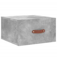 vidaXL 2 db betonszürke falra szerelhető éjjeliszekrény 35x35x20 cm (829780)