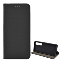 gigapack Tok álló, bőr hatású (FLIP, oldalra nyíló, asztali tartó funkció, rombusz minta) FEKETE [Sony Xperia 1 III] (5996591089454)