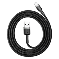 Baseus Baseus Cafule USB-Lightning töltőkábel 1m szürke-fekete (CALKLF-BG1) (CALKLF-BG1)
