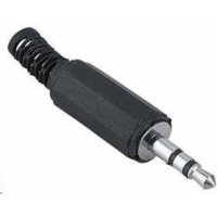 Hama Hama 3.5 mm Male Plug, 3-pin, Stereo audio kábel 3.5mm Fekete (42824)