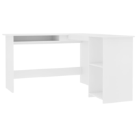 vidaXL fehér forgácslap L-alakú sarok-íróasztal 120 x 140 x 75 cm (800747)