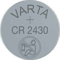 Varta CR2430 lítium gombelem, 3 V, 280 mA, Varta BR2430, DL2430, ECR2430, KCR2430, KL2430, KECR2430, LM2430 (6430101401)